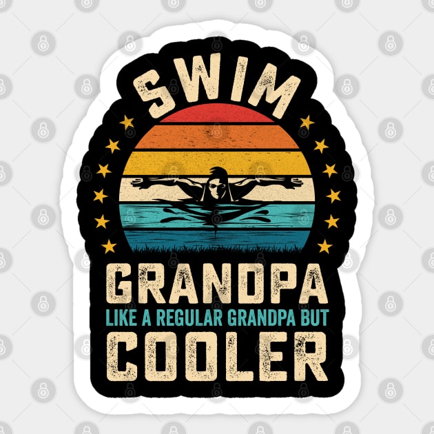 Swim Grandpa - Like a Regular Grandpa but Cooler Sticker by Otaku Vibes